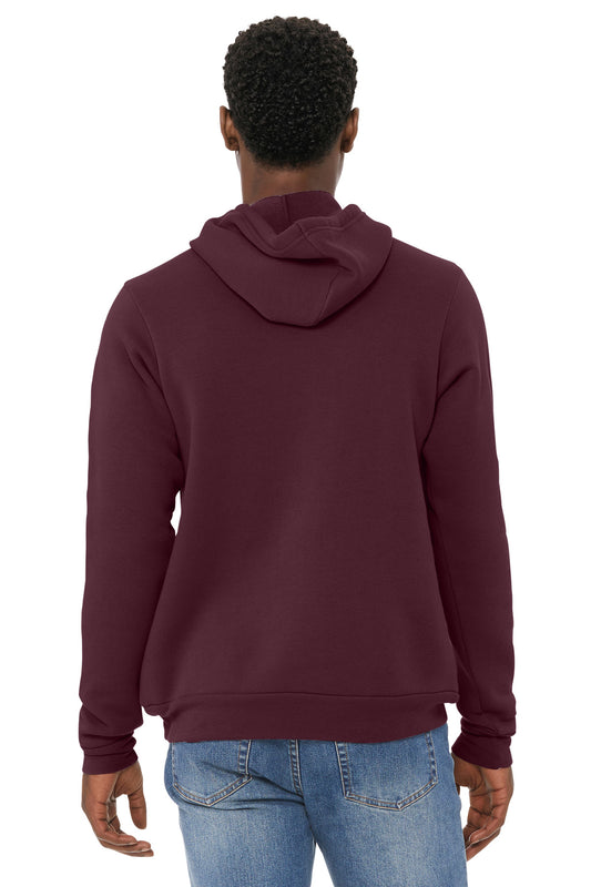 Bella+Canvas Unisex Sponge Fleece Pullover Hoodie BC3719 Maroon