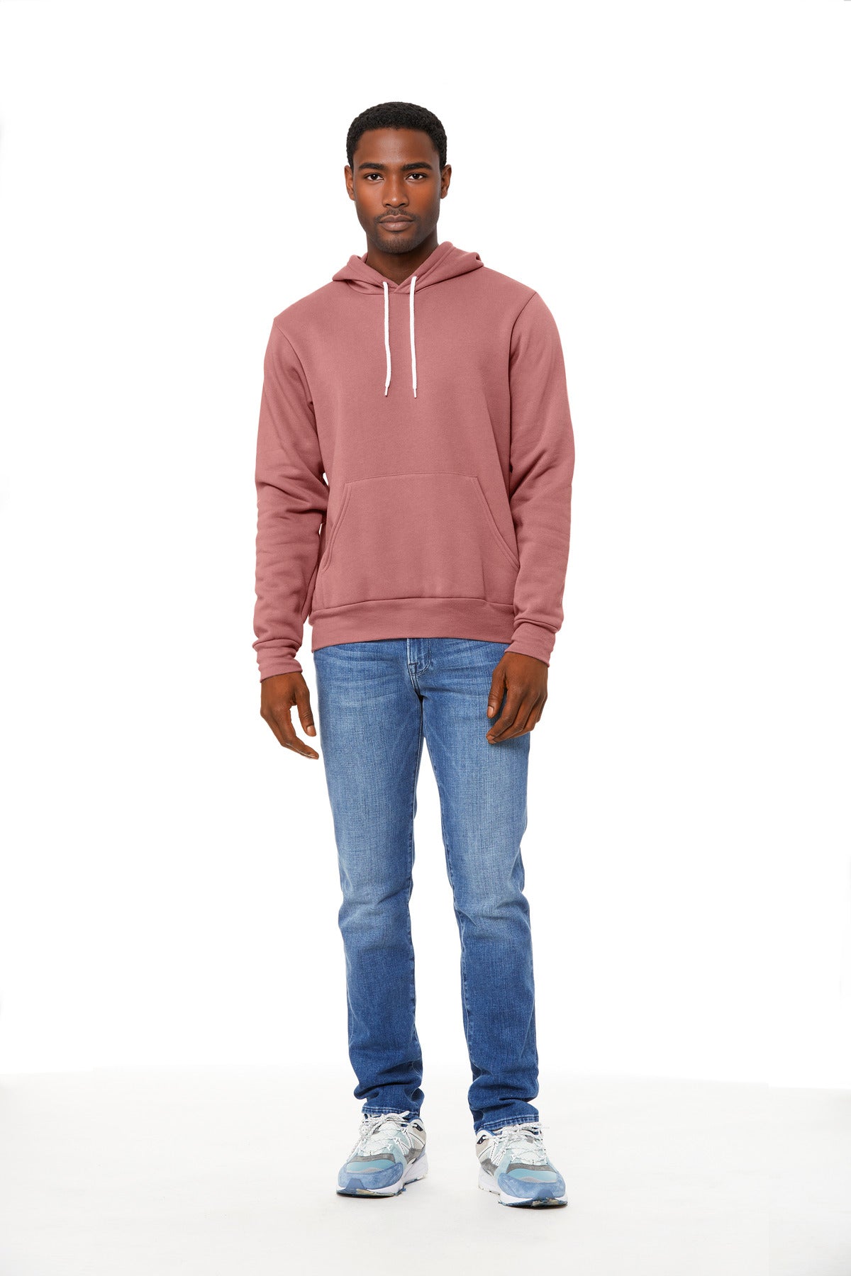 BELLA+CANVAS Unisex Sponge Fleece Pullover Hoodie. BC3719 Mauve