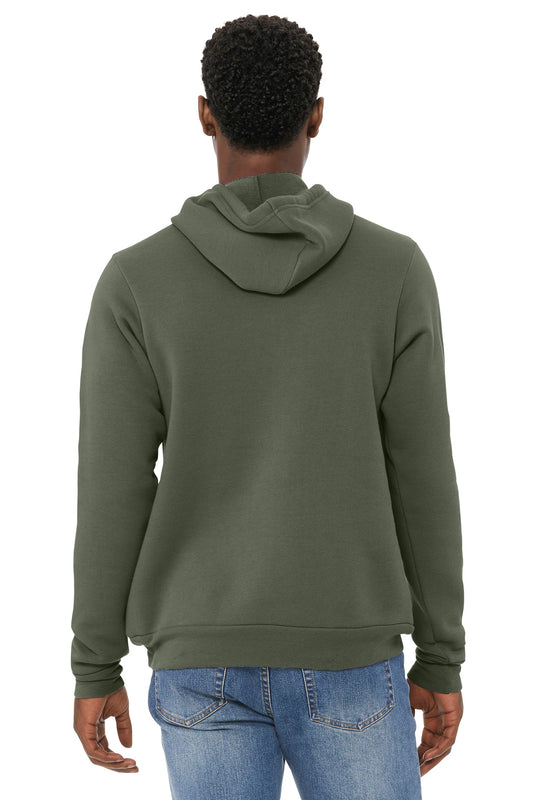 Bella+Canvas Unisex Sponge Fleece Pullover Hoodie BC3719 Military Green