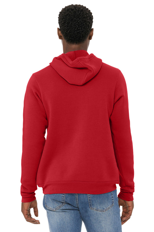Bella+Canvas Unisex Sponge Fleece Pullover Hoodie BC3719 Red
