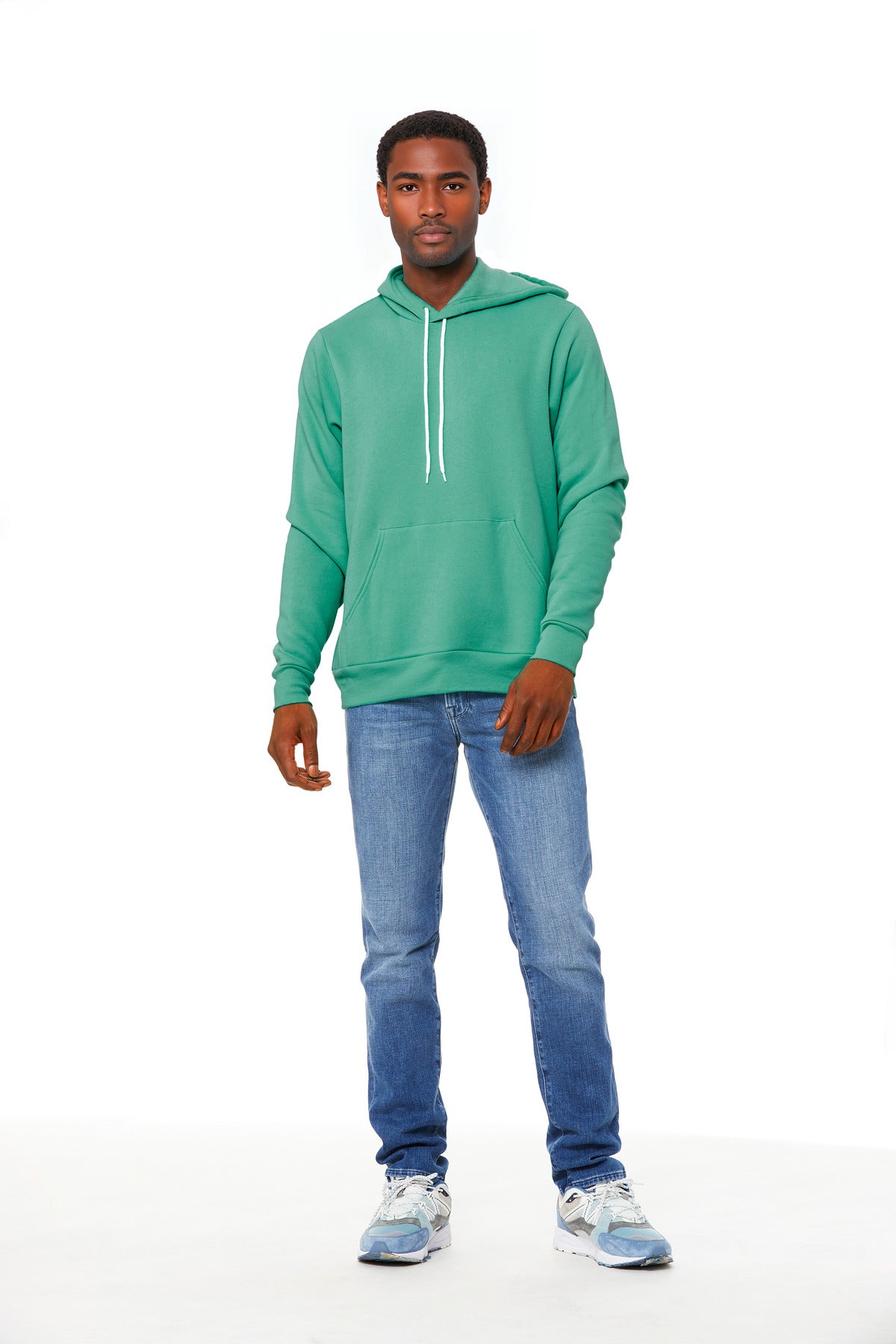BELLA+CANVAS Unisex Sponge Fleece Pullover Hoodie. BC3719 Teal