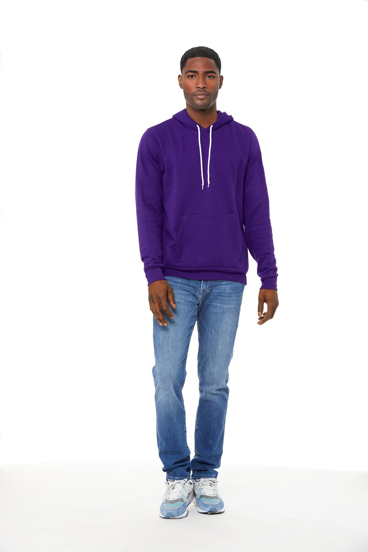 BELLA+CANVAS Unisex Sponge Fleece Pullover Hoodie. BC3719 Team Purple