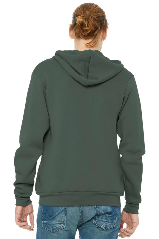 Bella+Canvas Unisex Sponge Fleece Full-Zip Hoodie BC3739 Military Green