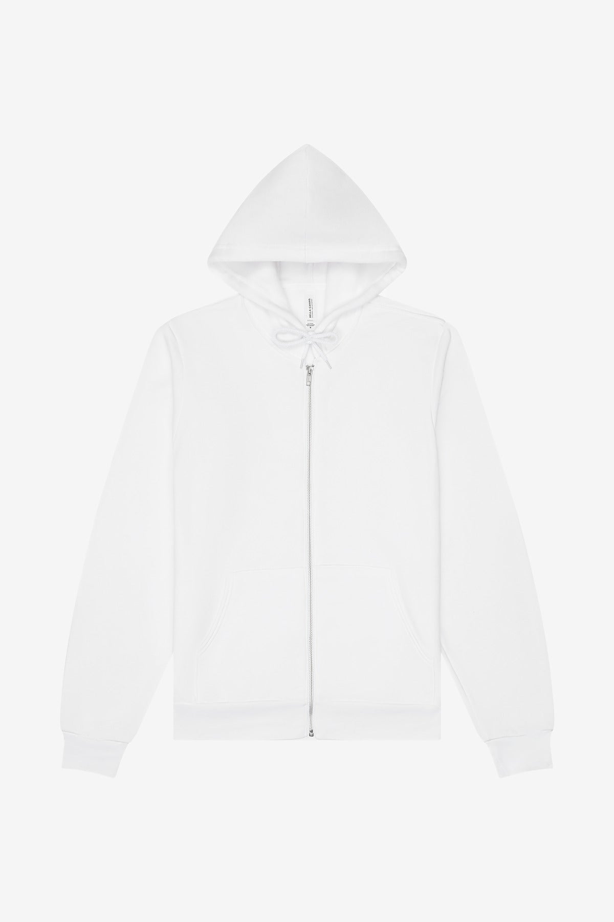 BELLA+CANVAS Unisex Sponge Fleece Full-Zip Hoodie. BC3739 White