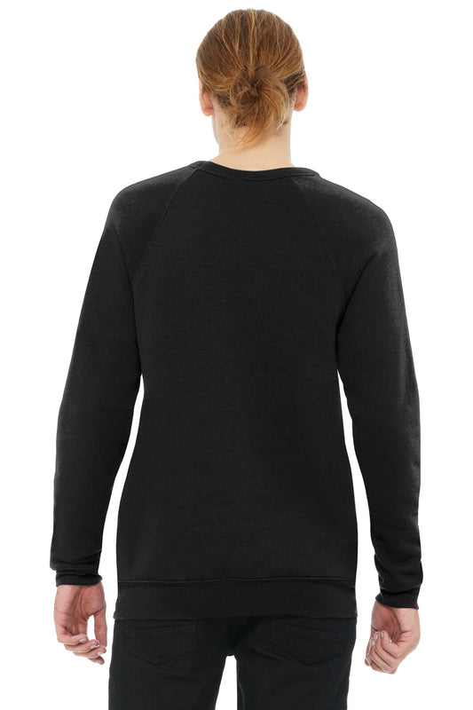 BELLA+CANVAS Unisex Sponge Fleece Raglan Sweatshirt. BC3901 Black