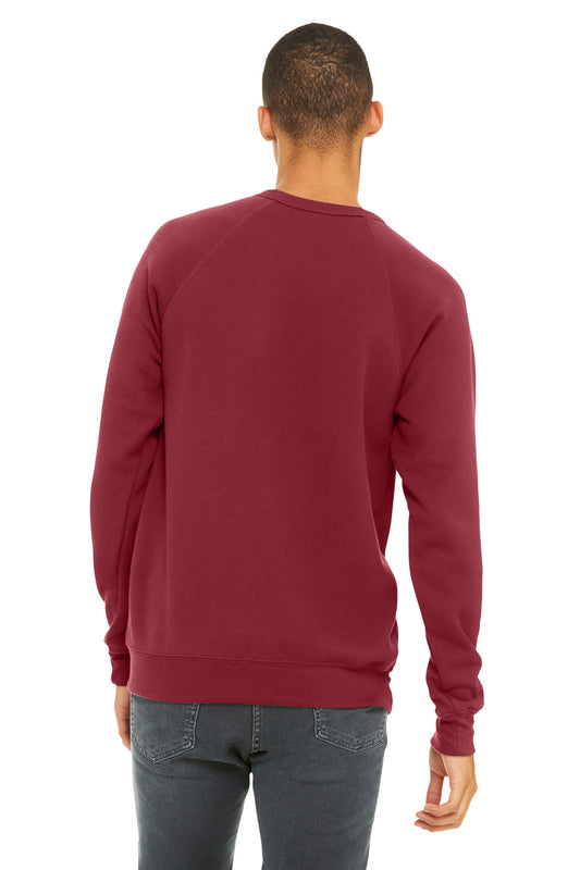 Bella+Canvas Unisex Sponge Fleece Raglan Sweatshirt BC3901 Cardinal