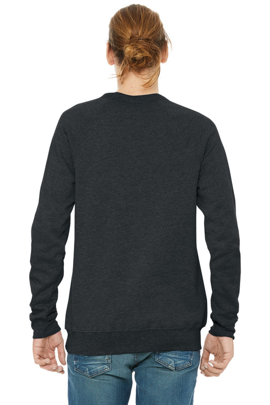 BELLA+CANVAS Unisex Sponge Fleece Raglan Sweatshirt. BC3901 Dark Grey Heather
