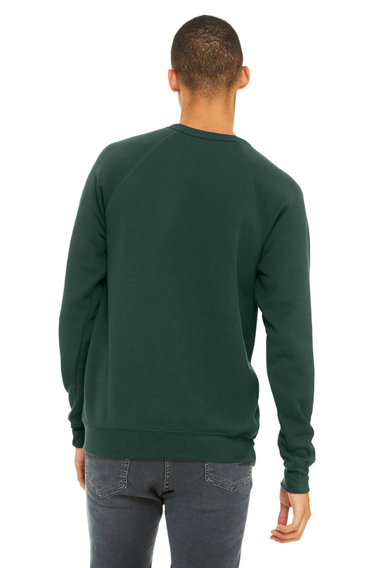 Bella+Canvas Unisex Sponge Fleece Raglan Sweatshirt BC3901 Forest