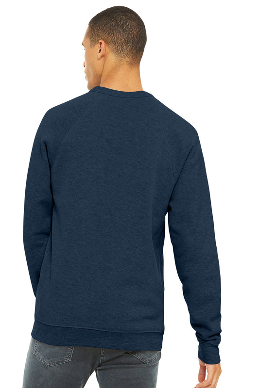 Bella+Canvas Unisex Sponge Fleece Raglan Sweatshirt BC3901 Heather Navy