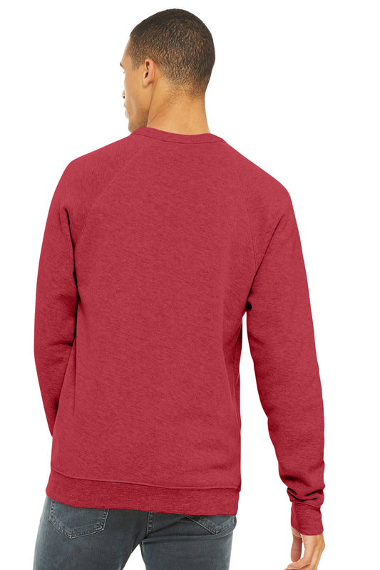Bella+Canvas Unisex Sponge Fleece Raglan Sweatshirt BC3901 Heather Red