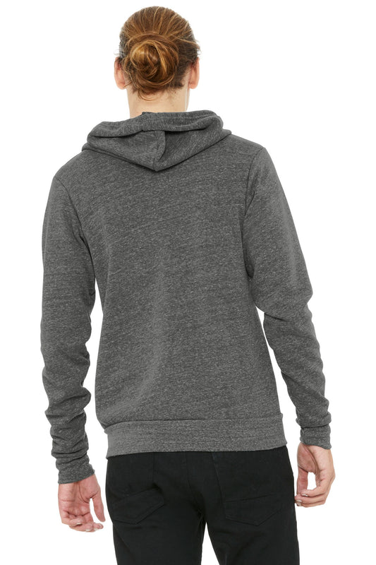 BELLA+CANVAS Unisex Triblend Sponge Fleece Full-Zip Hoodie. BC3909 Grey Triblend