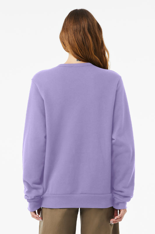 Bella+Canvas Unisex Sponge Fleece Classic Crewneck Sweatshirt BC3911 Dark Lavender