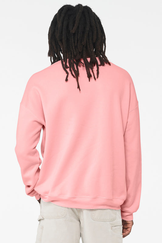 Bella+Canvas Unisex Sponge Fleece Drop Shoulder Sweatshirt BC3945 Pink