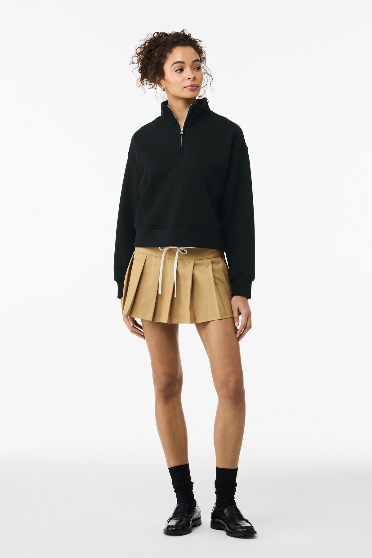 BELLA+CANVAS Women's 10-Ounce 1/2-Zip Pullover BC4540 Black