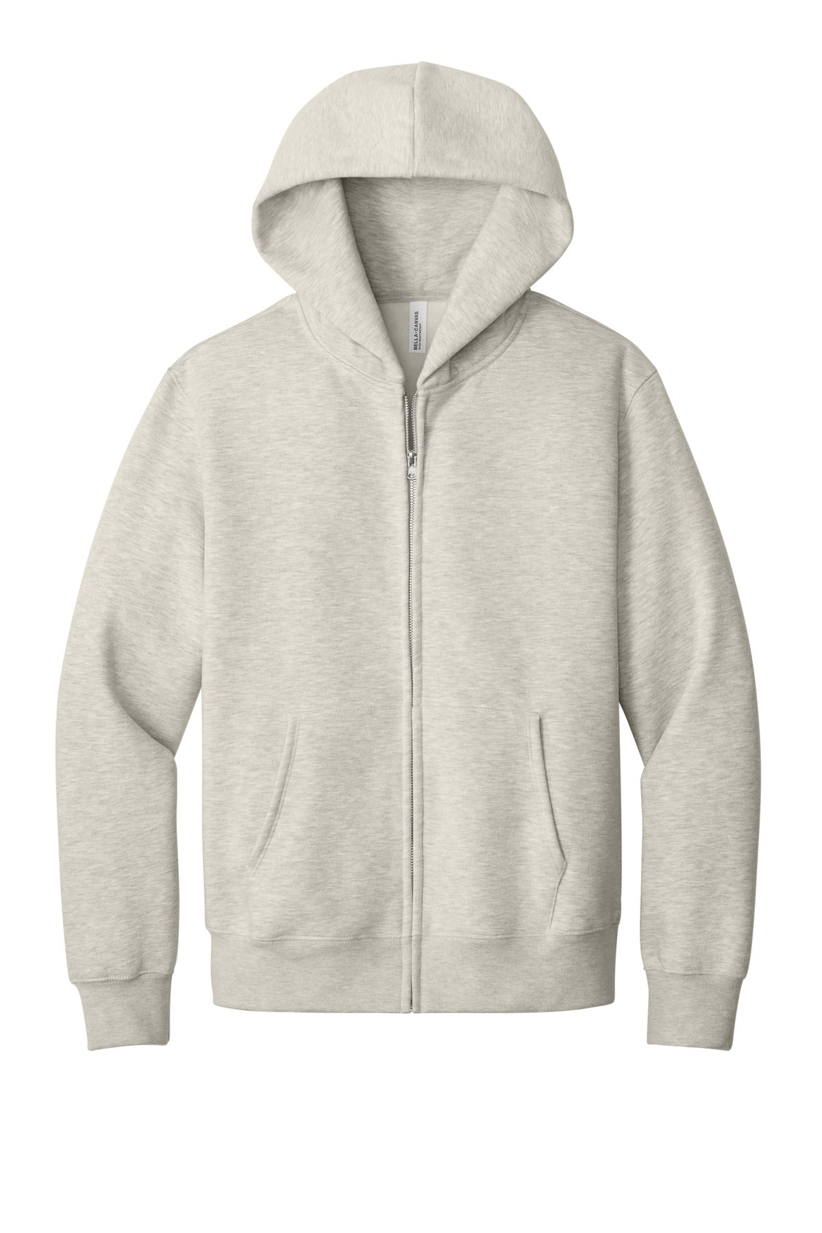 BELLA+CANVAS Unisex 10-Ounce Heavyweight Full-Zip Hooded Sweatshirt BC4739 Vintage Heather Grey