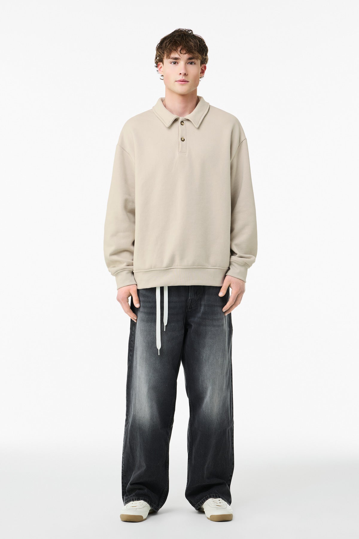 BELLA+CANVAS Unisex 10-Ounce Polo Sweatshirt BC4741 Dust