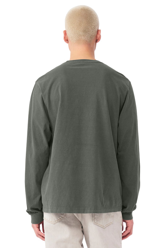 Bella+Canvas Unisex Heavyweight Garment-Dyed Long Sleeve Tee BC4851GD Washed Charcoal