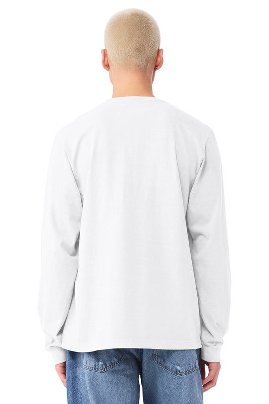 Bella+Canvas Unisex Heavyweight Garment-Dyed Long Sleeve Tee BC4851GD White