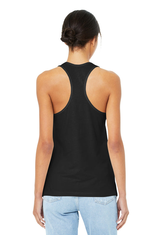 BELLA+CANVAS Women's Jersey Racerback Tank. BC6008 Black