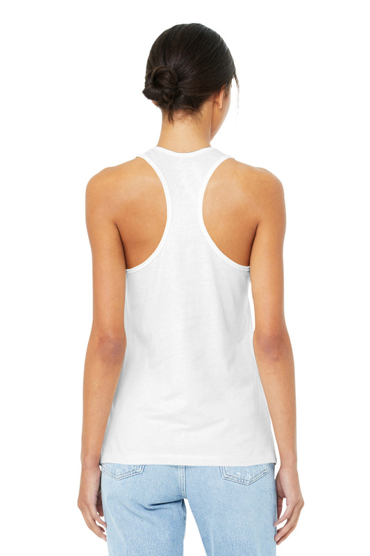BELLA+CANVAS Women's Jersey Racerback Tank. BC6008 White