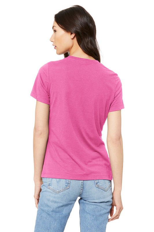 BELLA+CANVAS Women's Relaxed Jersey Short Sleeve Tee. BC6400 Charity Pink