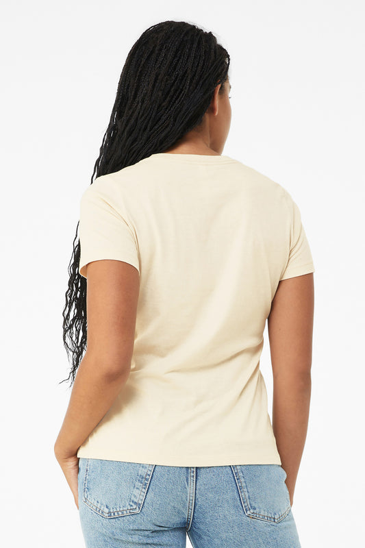 BELLA+CANVAS Women's Relaxed Jersey Short Sleeve Tee. BC6400 Natural