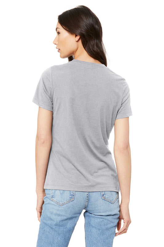 BELLA+CANVAS Women's Relaxed Jersey Short Sleeve Tee. BC6400 Solid Athletic Grey