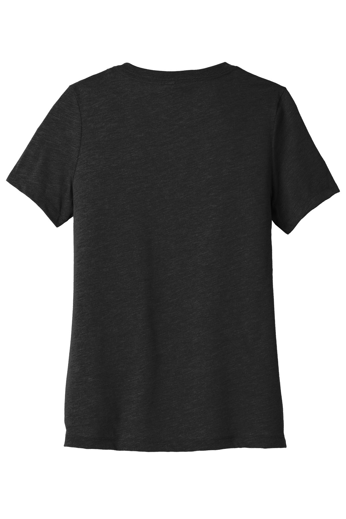 Bella+Canvas Women's Relaxed Heather CVC V-Neck Tee BC6405CVC Black Heather