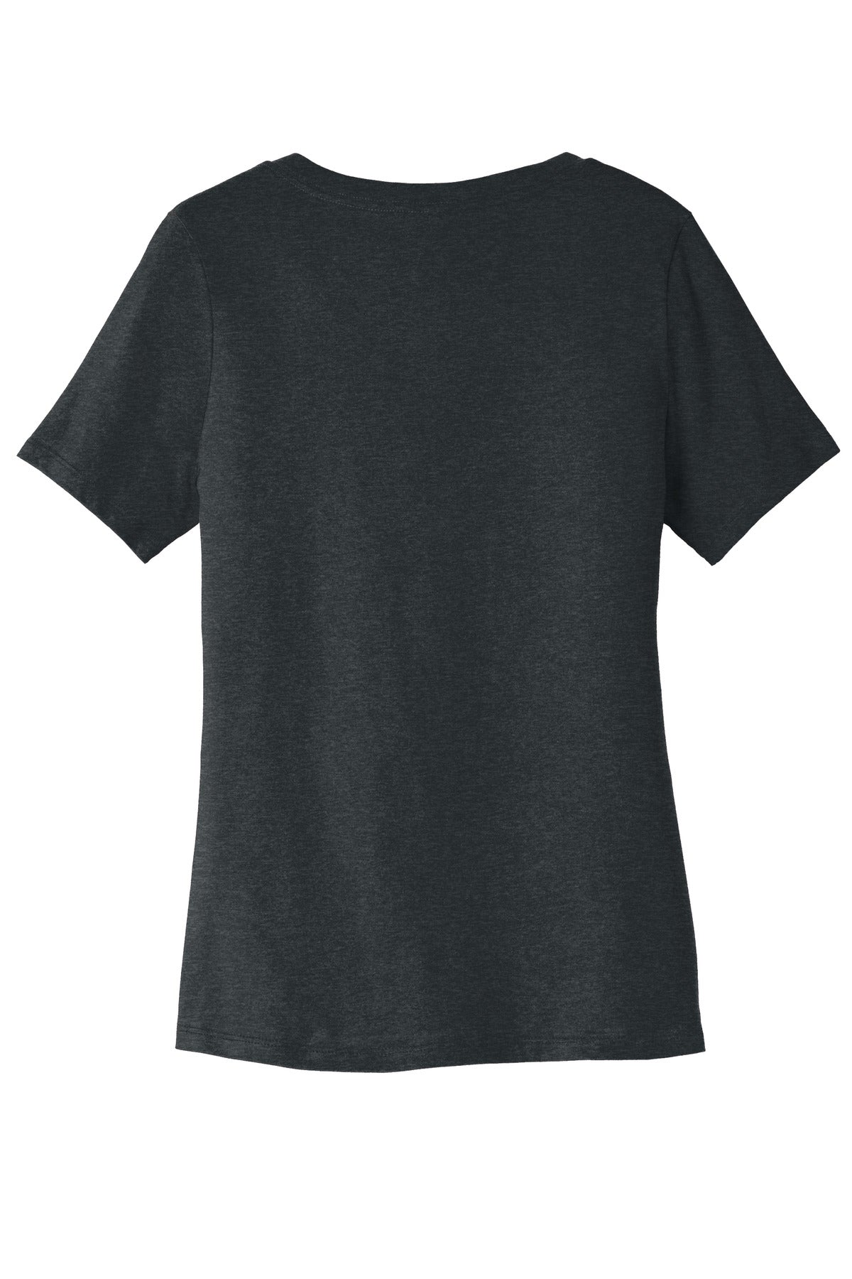 Bella+Canvas Women's Relaxed Heather CVC V-Neck Tee BC6405CVC Dark Grey Heather