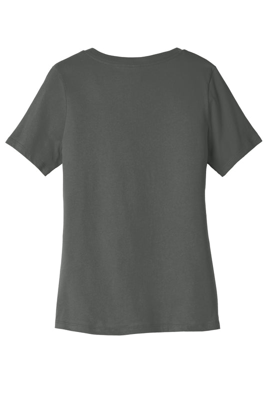 Bella+Canvas Women's Relaxed Jersey Short Sleeve V-Neck Tee BC6405 Asphalt