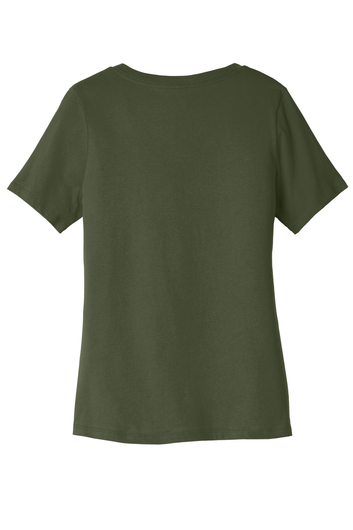 Bella+Canvas Women's Relaxed Jersey Short Sleeve V-Neck Tee BC6405 Military Green