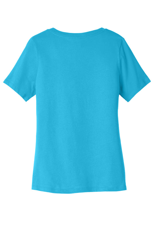Bella+Canvas Women's Relaxed Jersey Short Sleeve V-Neck Tee BC6405 Turquoise