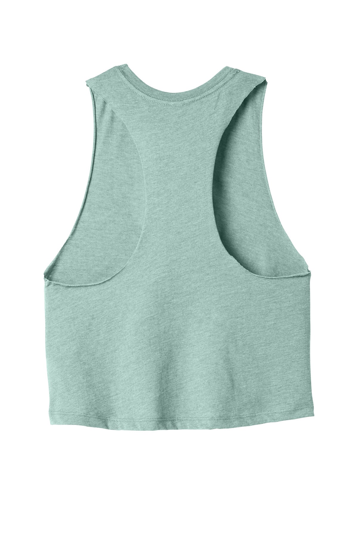 Bella+Canvas Women's Racerback Cropped Tank BC6682 Heather Dusty Blue