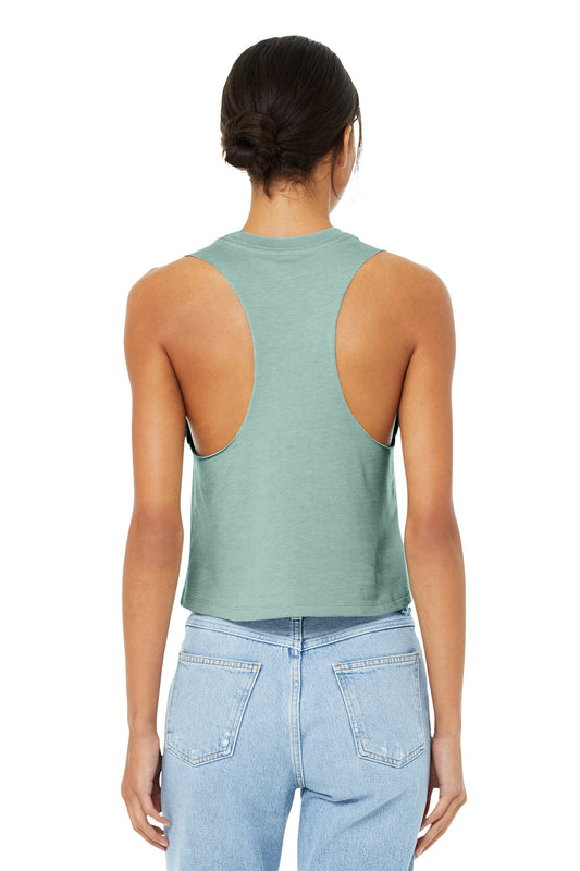 Bella+Canvas Women's Racerback Cropped Tank BC6682 Heather Dusty Blue