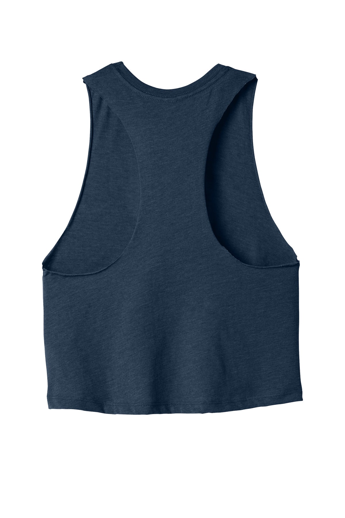 Bella+Canvas Women's Racerback Cropped Tank BC6682 Heather Navy