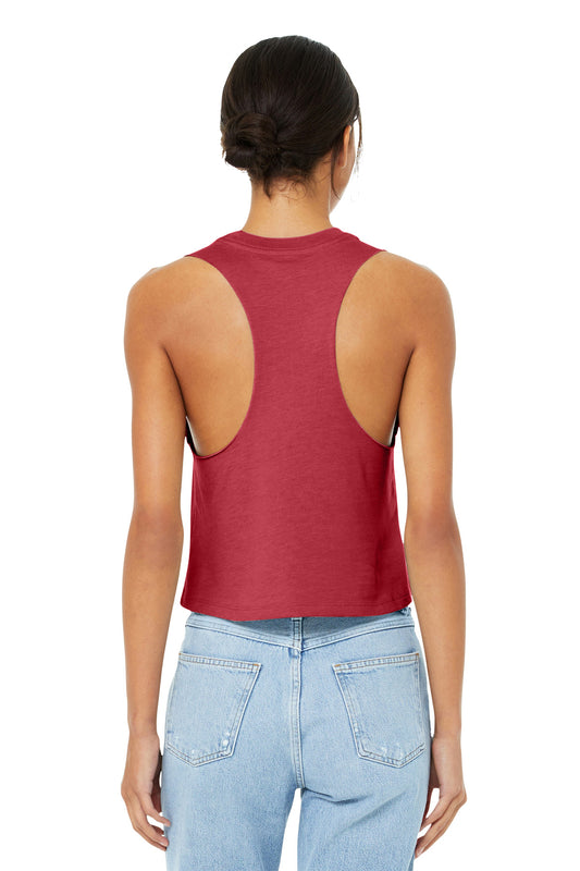 Bella+Canvas Women's Racerback Cropped Tank BC6682 Heather Red