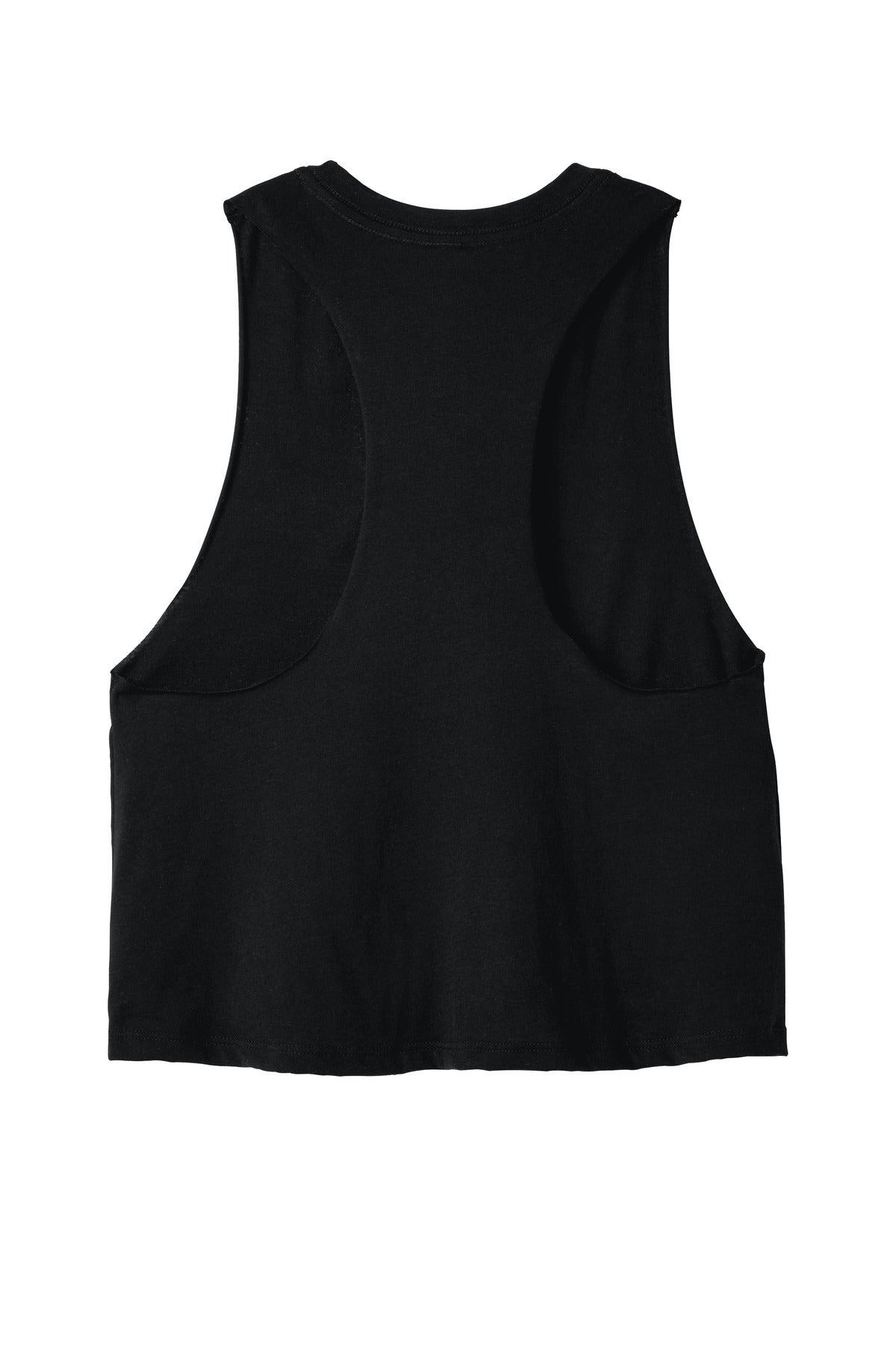 BELLA+CANVAS Women's Racerback Cropped Tank. BC6682 Solid Black Blend