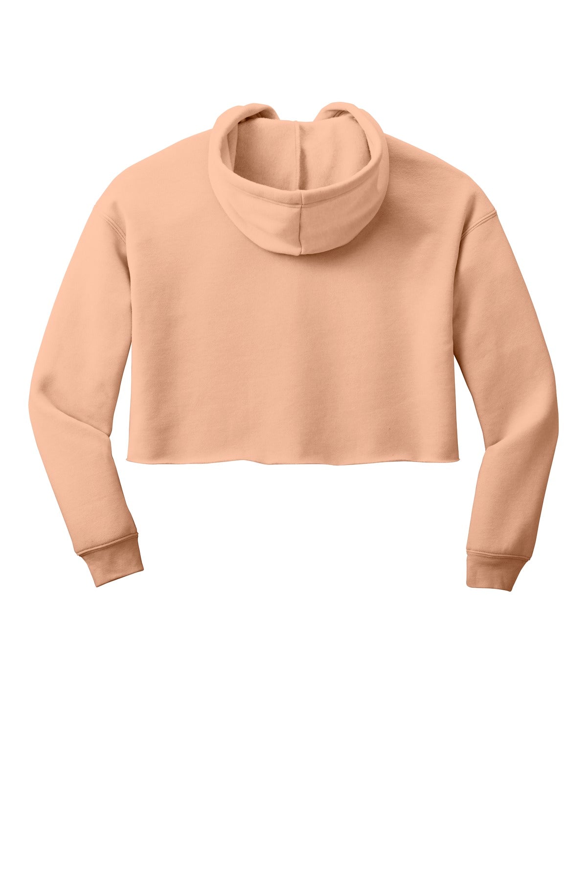 Bella+Canvas Women's Sponge Fleece Cropped Fleece Hoodie BC7502 Peach