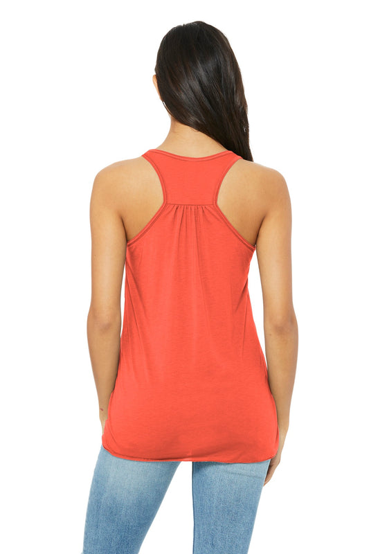 BELLA+CANVAS Women's Flowy Racerback Tank. BC8800 Coral