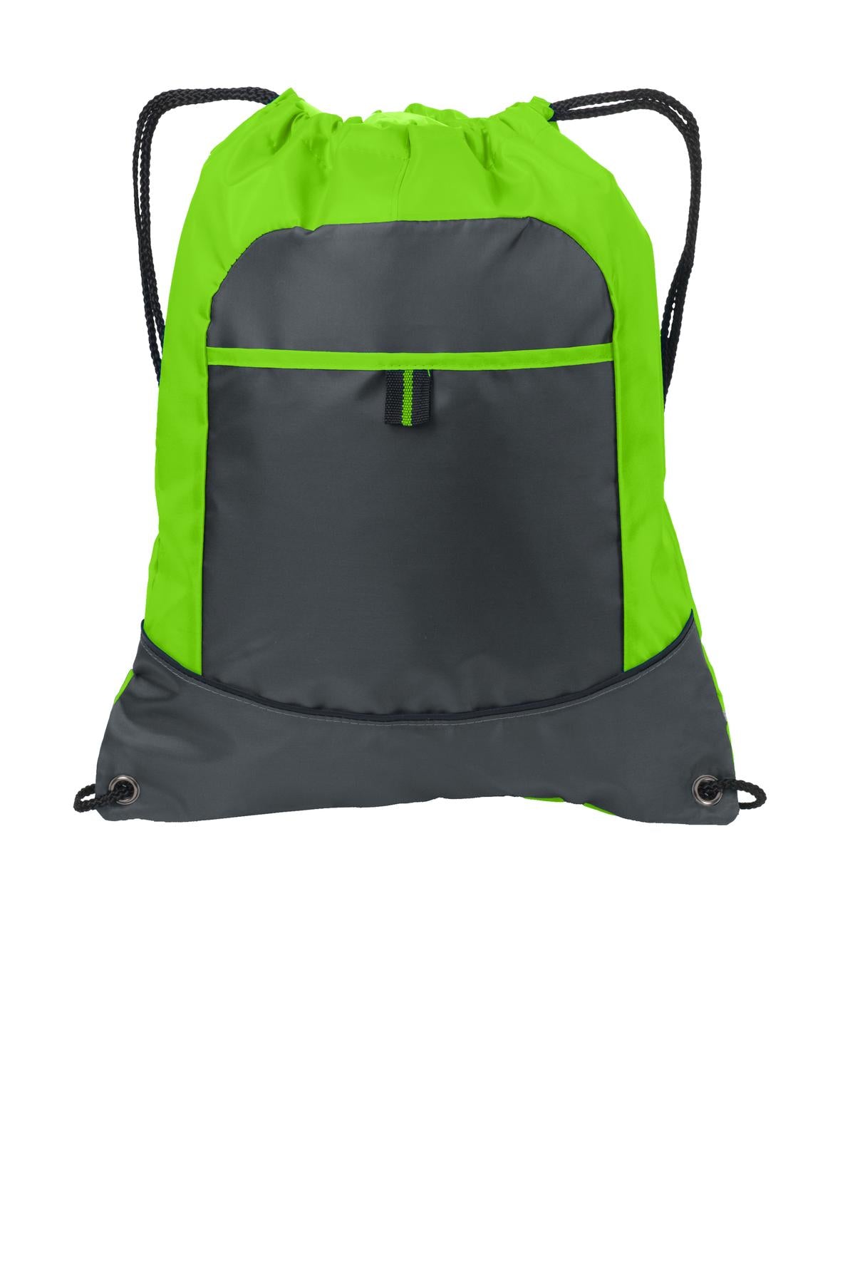 Port Authority Pocket Cinch Pack BG611 Lime/ Deep Smoke