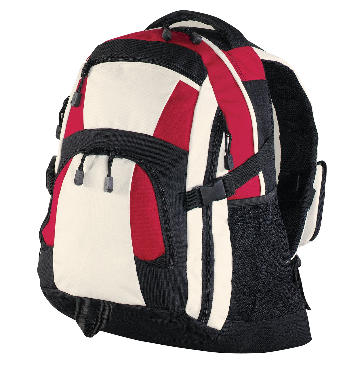 Port Authority Urban Backpack BG77 Black/ Red/ Stone