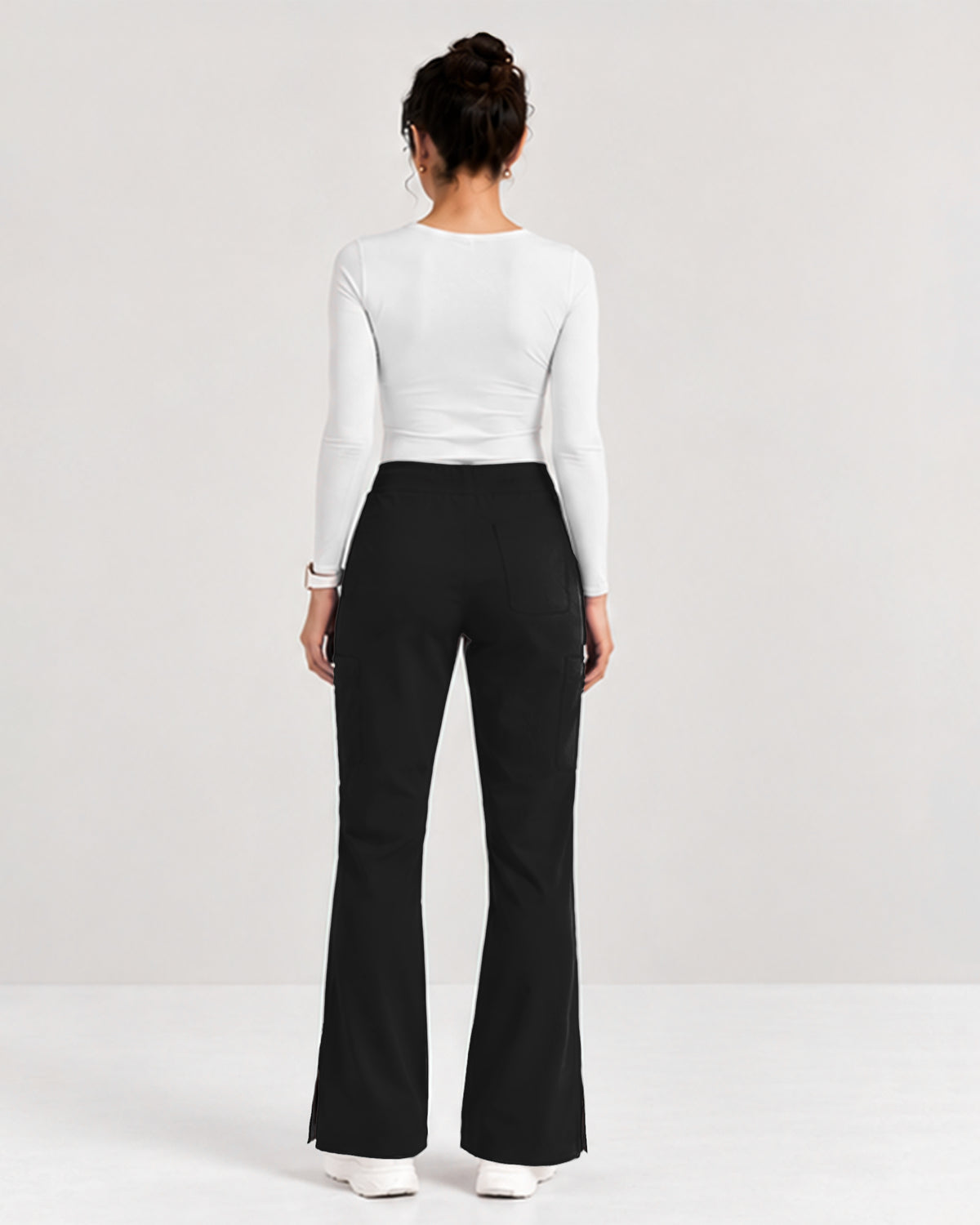 Foundry Women's 2005 Jasmine 5 Pocket Mini Flare Cargo Pant Black