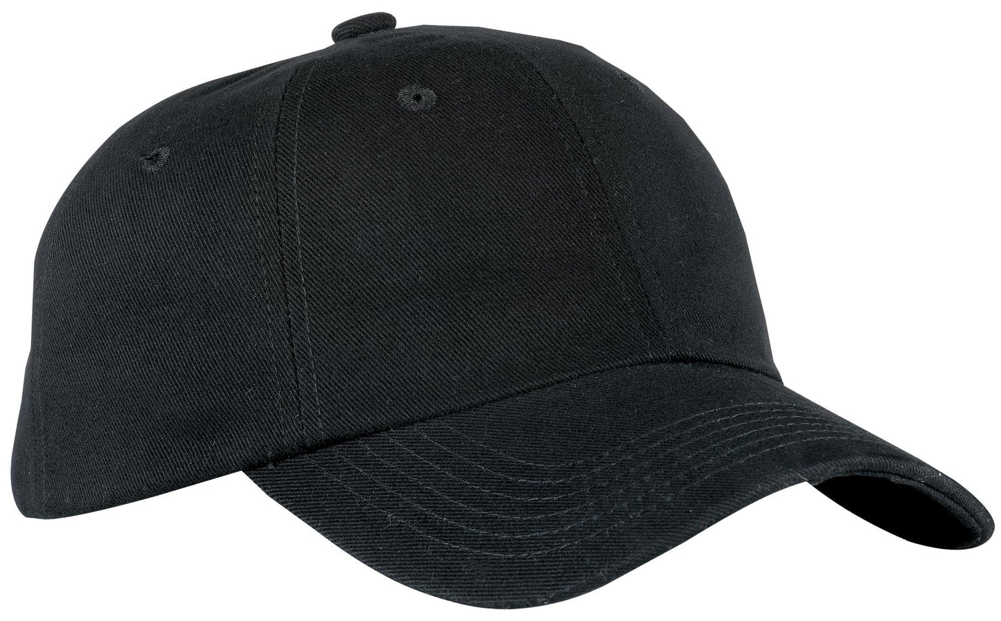 Port Authority Unstructured Brushed Twill Cap BTU Black