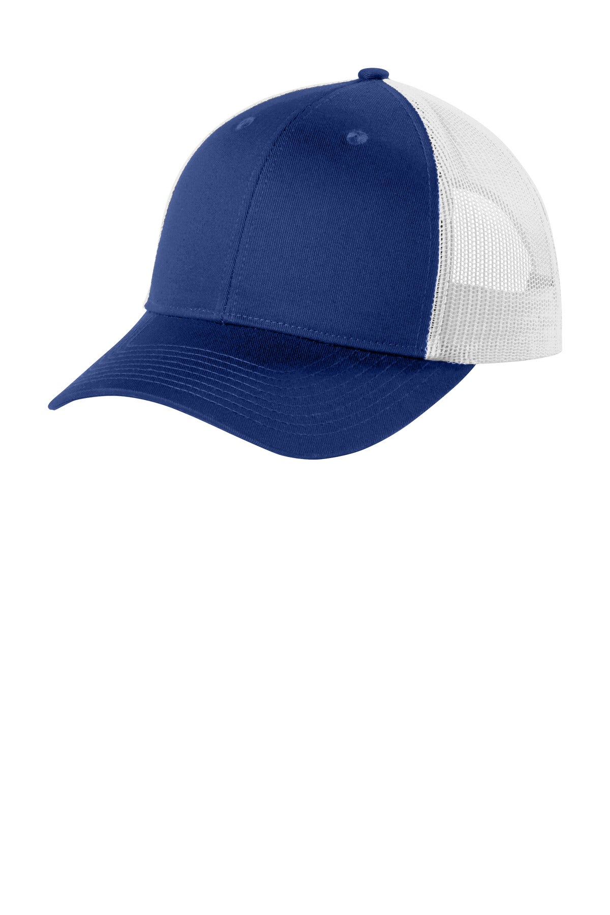 Port Authority Low-Profile Snapback Trucker Cap C402LP Patriot Blue/ White