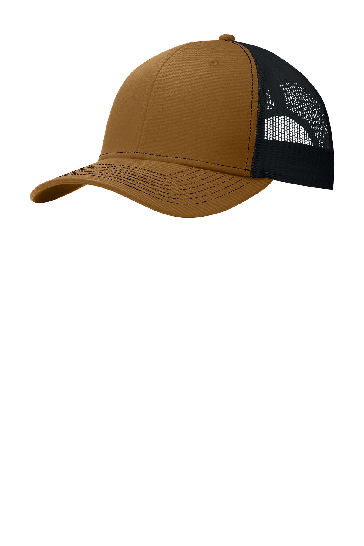 Port Authority Snapback Trucker Cap C402 Duck Brown/ Black