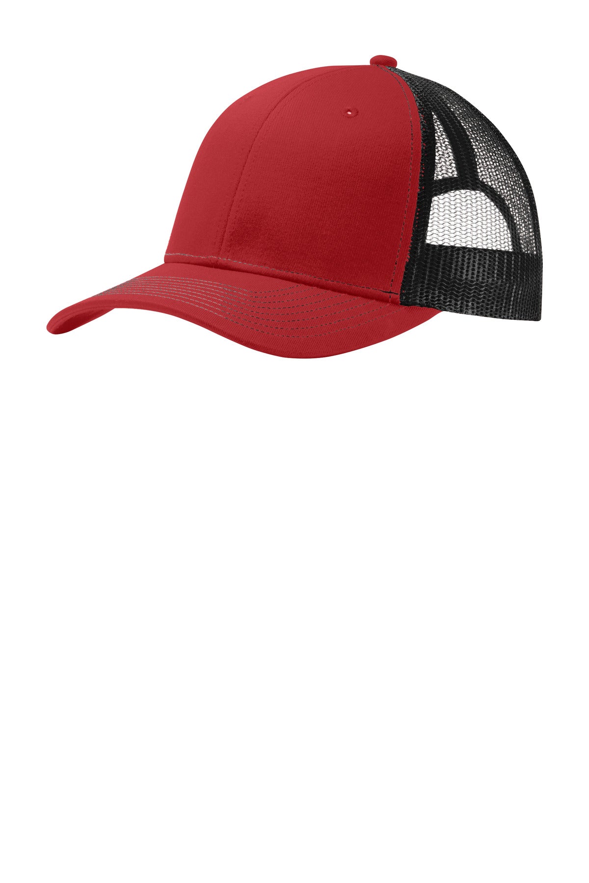 Port Authority Snapback Trucker Cap C402 Flame Red/ Black