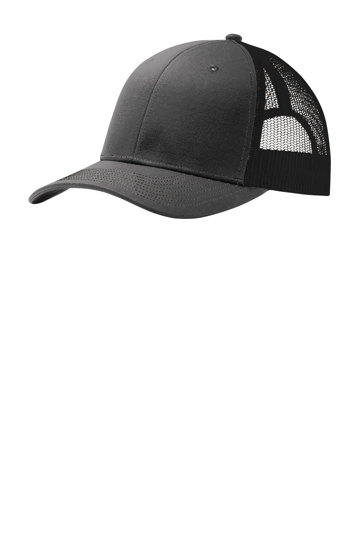 Port Authority Snapback Trucker Cap C402 Grey Steel/ Black