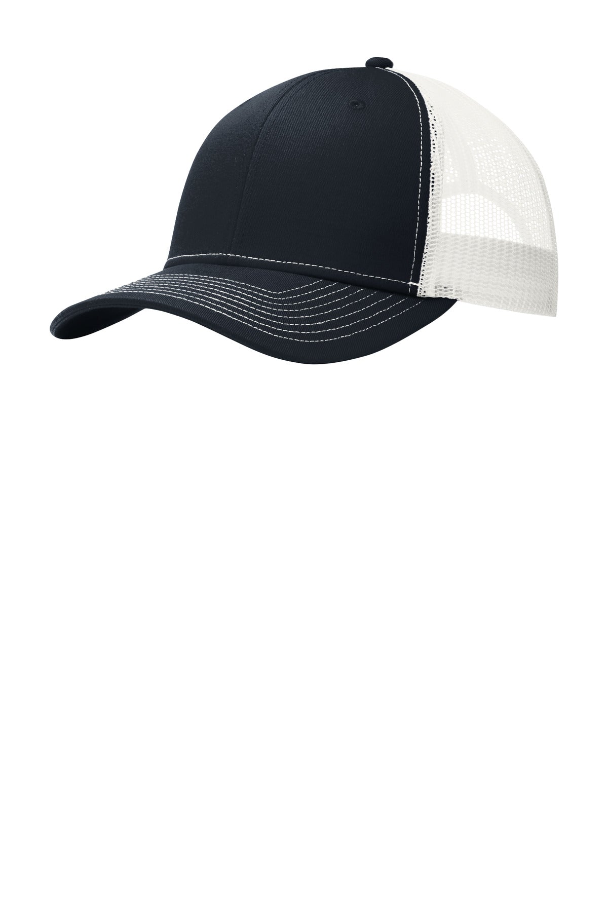Port Authority Snapback Trucker Cap C402 Rich Navy/ White