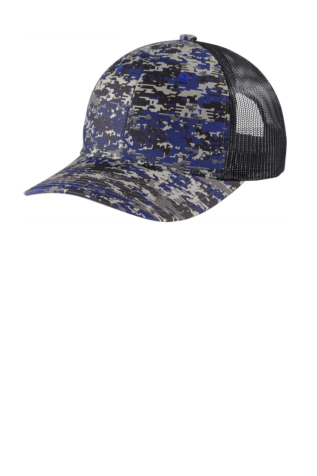 Port Authority Digi Camo Snapback Trucker Cap C404 Patriot Blue Digi/ Grey Steel