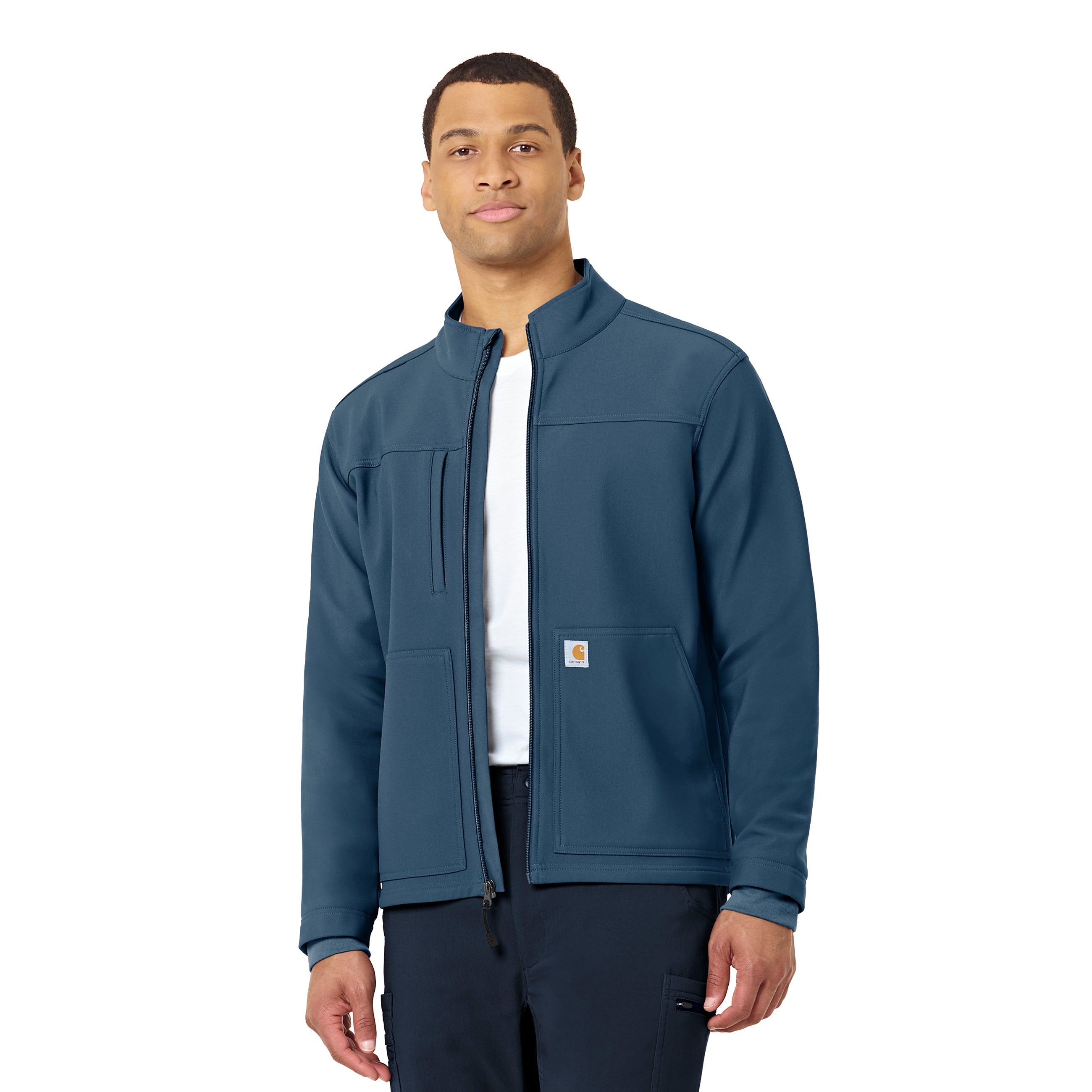 Carhartt Rugged Flex C80023 Men's Bonded Fleece Jacket Storm Blue